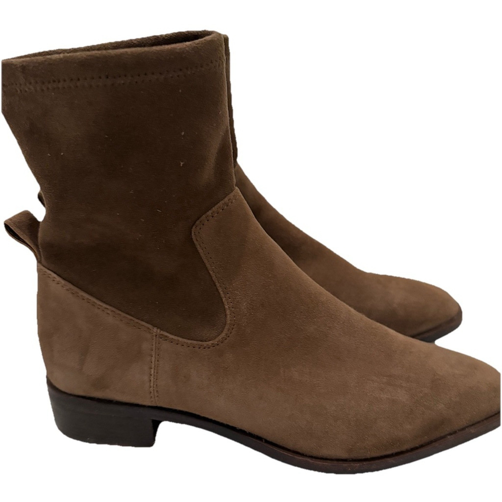 LOUISE et CIE Silko Pull On Ankle Boots Booties Sz. 9M Taupe Brown Suede Leather - Picture 10 of 13